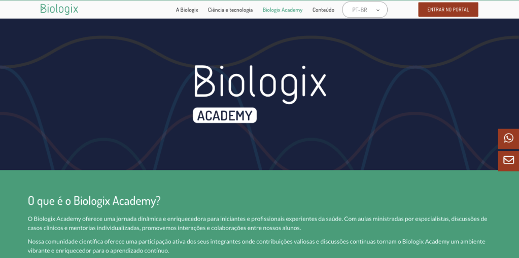 Portal da Biologix Academy