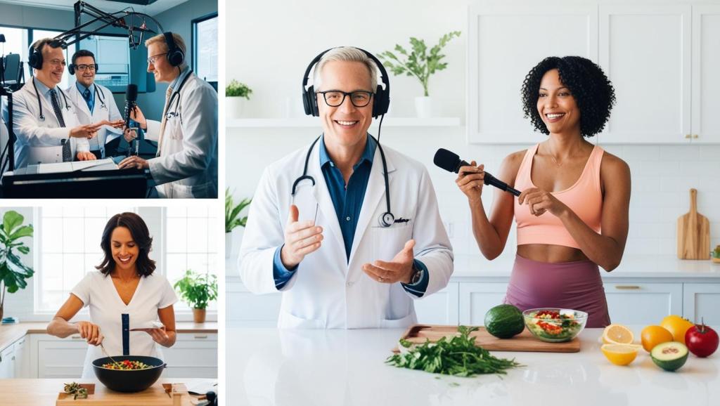 Médicos fazendo conteúdo